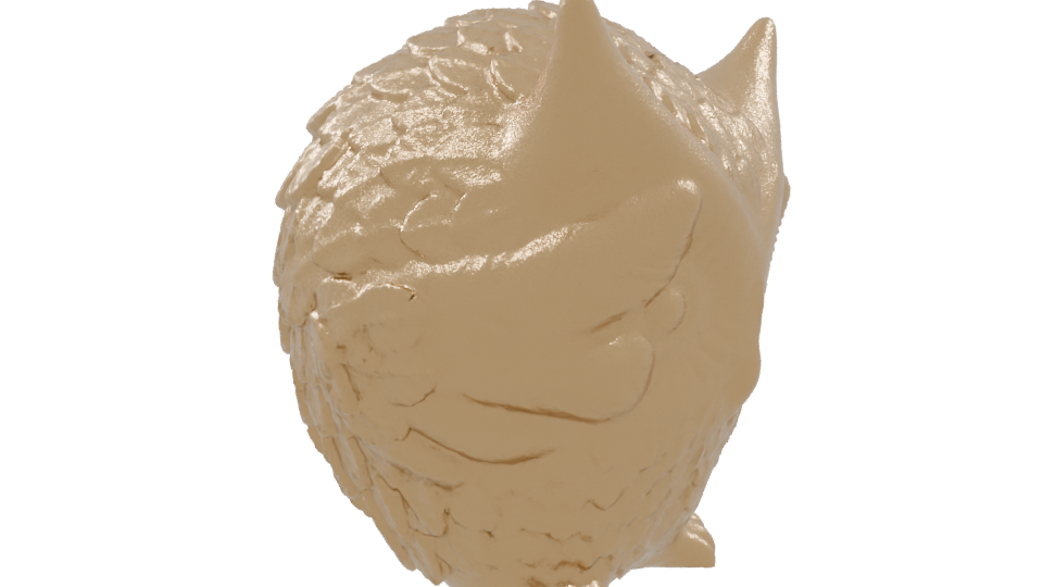 Stylized Owl Figurine 3D Model - Professional 3D Model Render 9