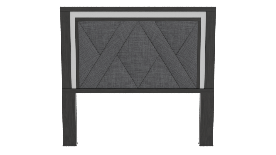 Elegant Upholstered Bed Headboard 3D Model - Professional 3D Model Render 11