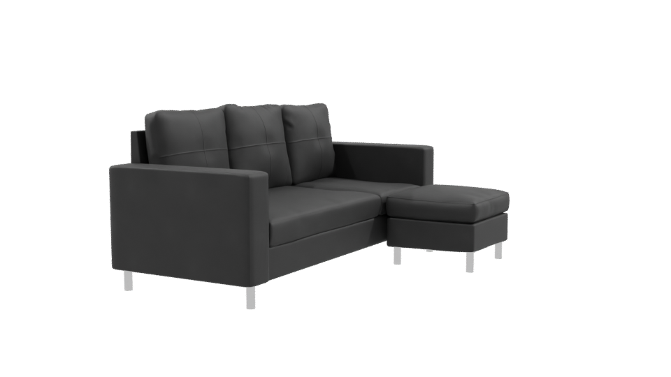 Stylish Modern L-Shaped Sofa 3D Model - Professional 3D Model Render 9