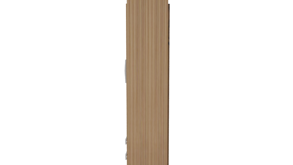 Stylish Wooden Wardrobe Model - Professional 3D Model Render 2