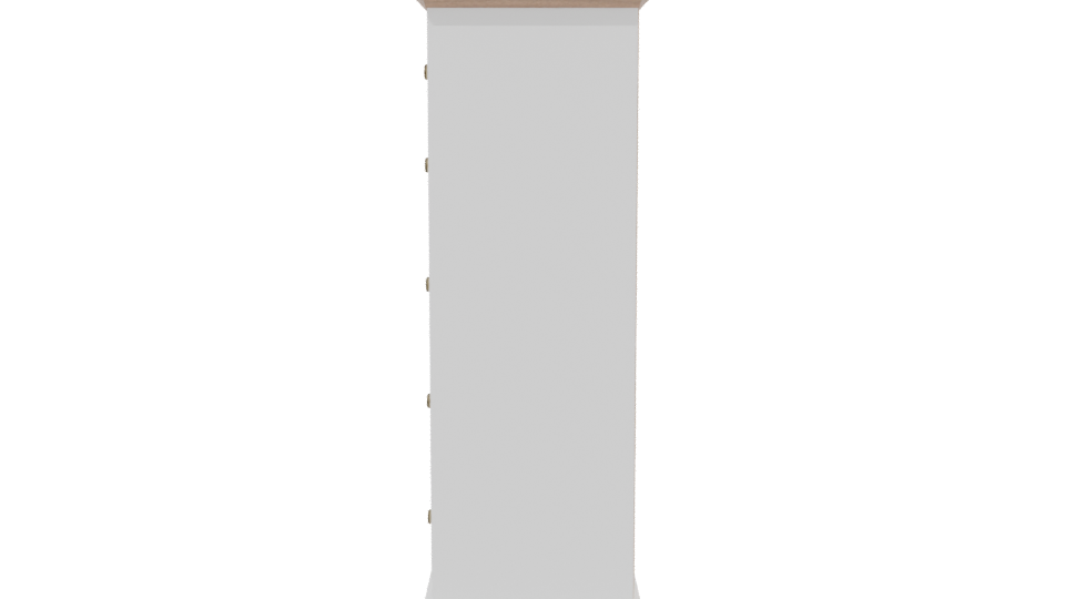 Elegant Wooden Drawer Cabinet 3D - Professional 3D Model Render 2