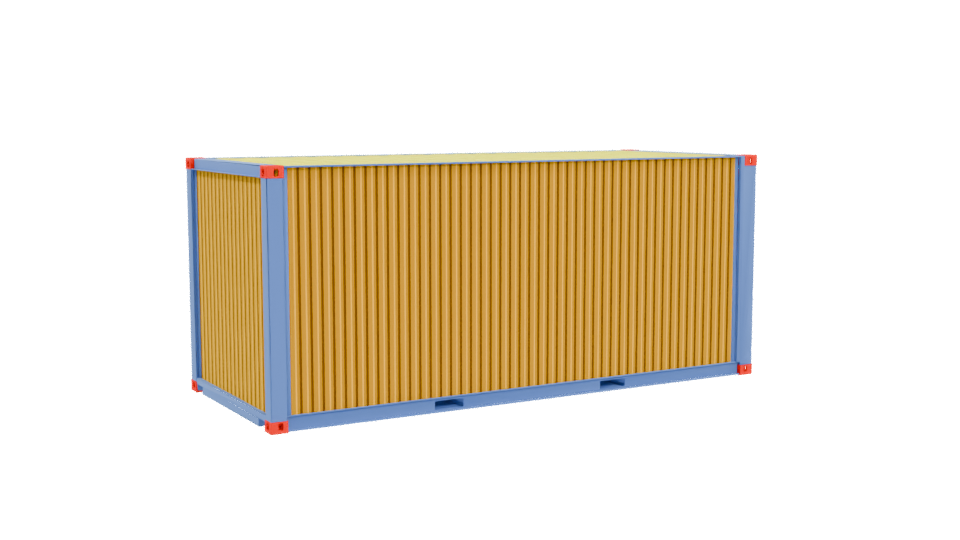 Contemporary Shipping Container Office 3D Model - Professional 3D Model Render 4