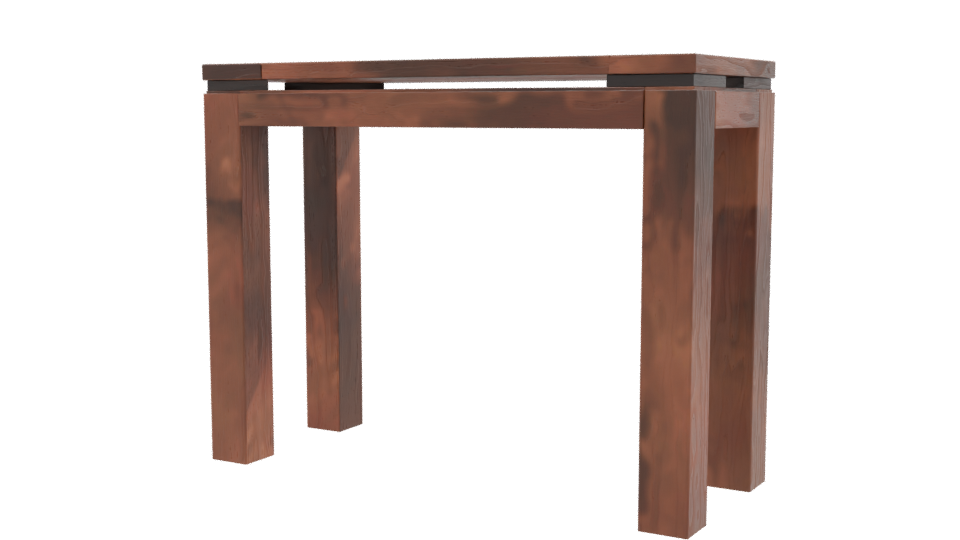 Rustic Wooden Farmhouse Table 3D Model - Professional 3D Model Render 9