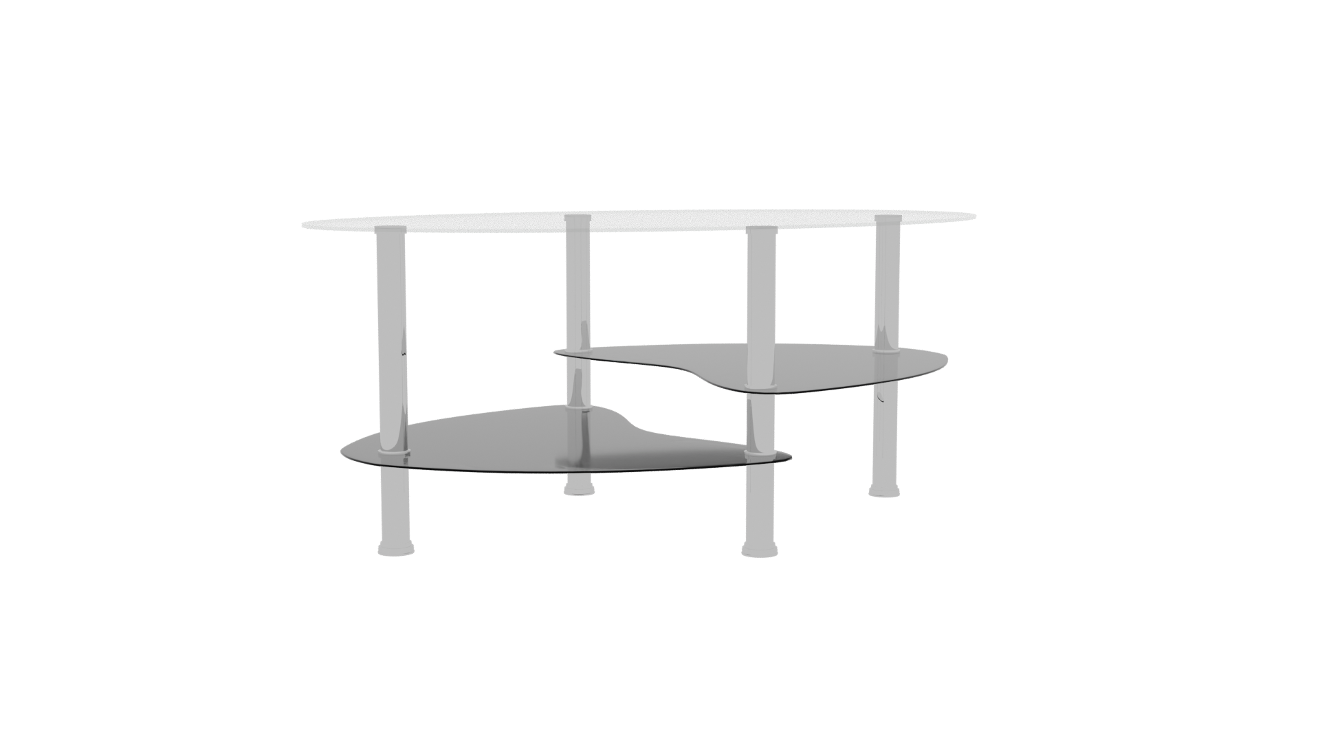 Black Modern Center Table 3D - Professional 3D Model Render 4
