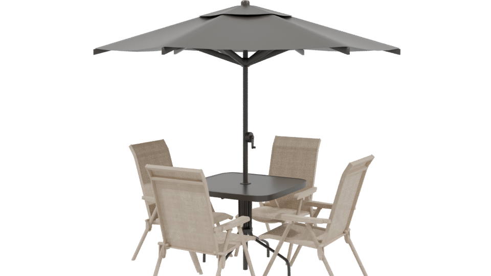 Elegant Outdoor Dining Set 3D - Professional 3D Model Render 3