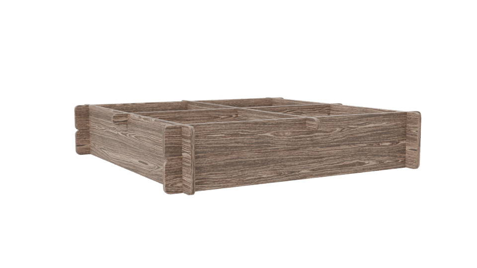 Rustic Wooden Raised Garden Bed 3D Model - Professional 3D Model Render 7