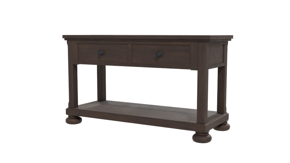 Rustic Wooden Console Table 3D - Professional 3D Model Render 12