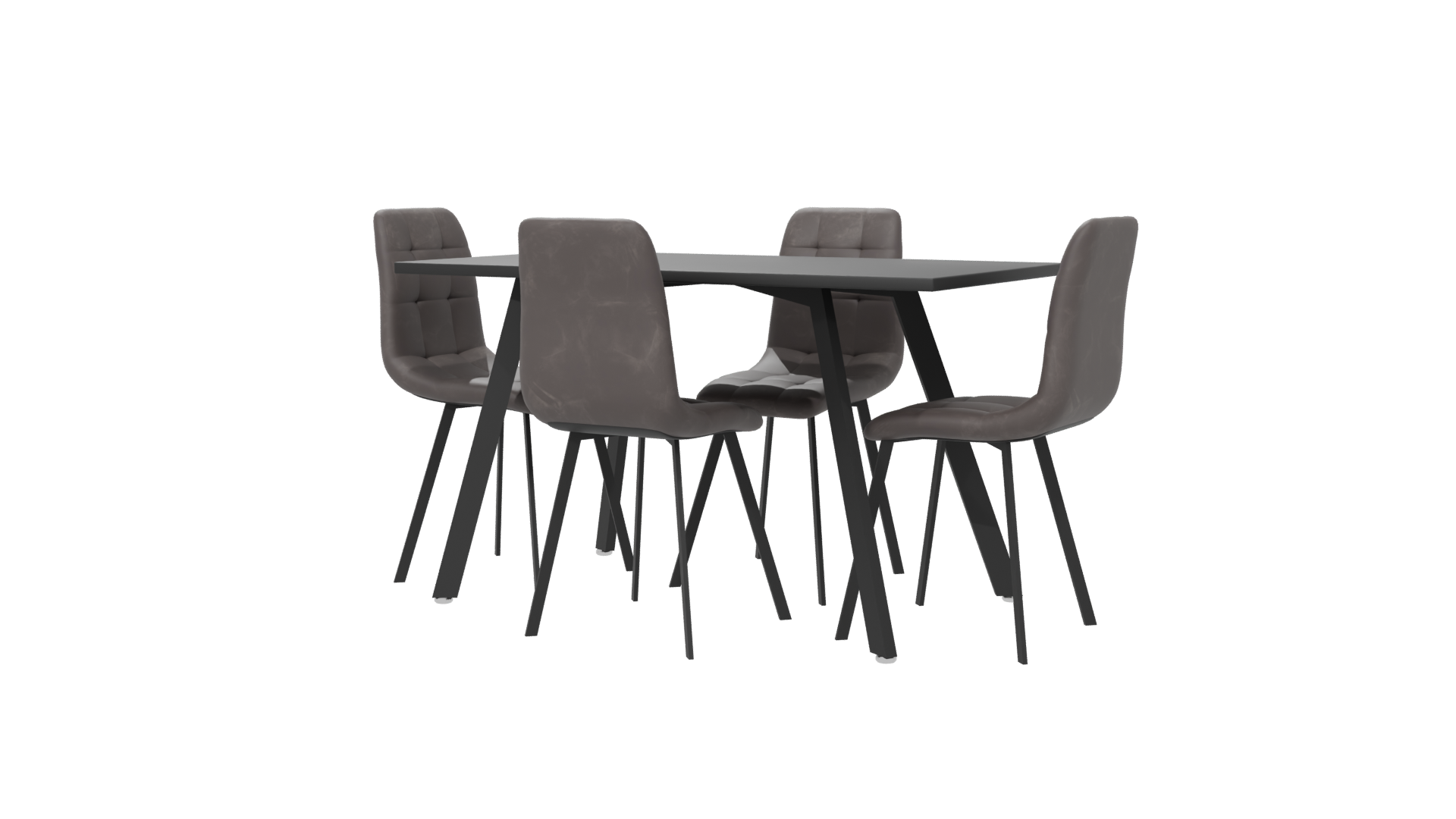 Stylish Dining Table Set 3D - Professional 3D Model Render 6