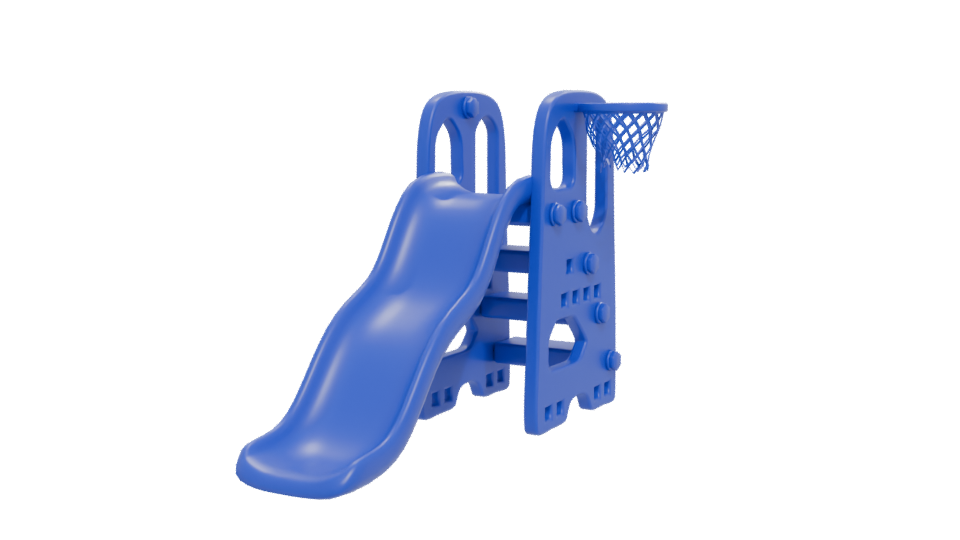 Children's Play Slide with Basketball Hoop 3D Model - Professional 3D Model Render 12