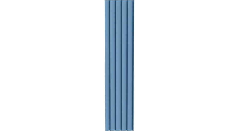 Stylized Blue Ribbed Column Model - Professional 3D Model Render 11