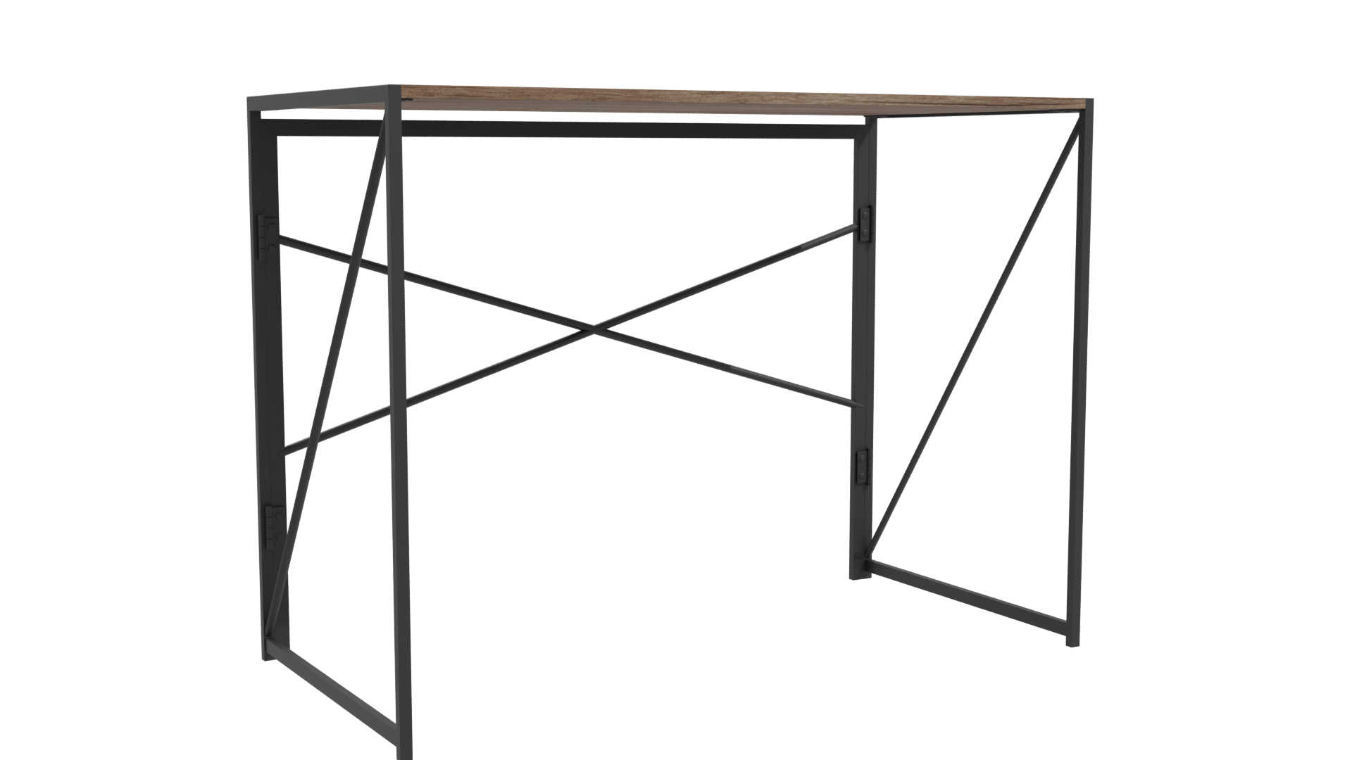 Industrial Style Wooden Table 3D - Professional 3D Model Render 10