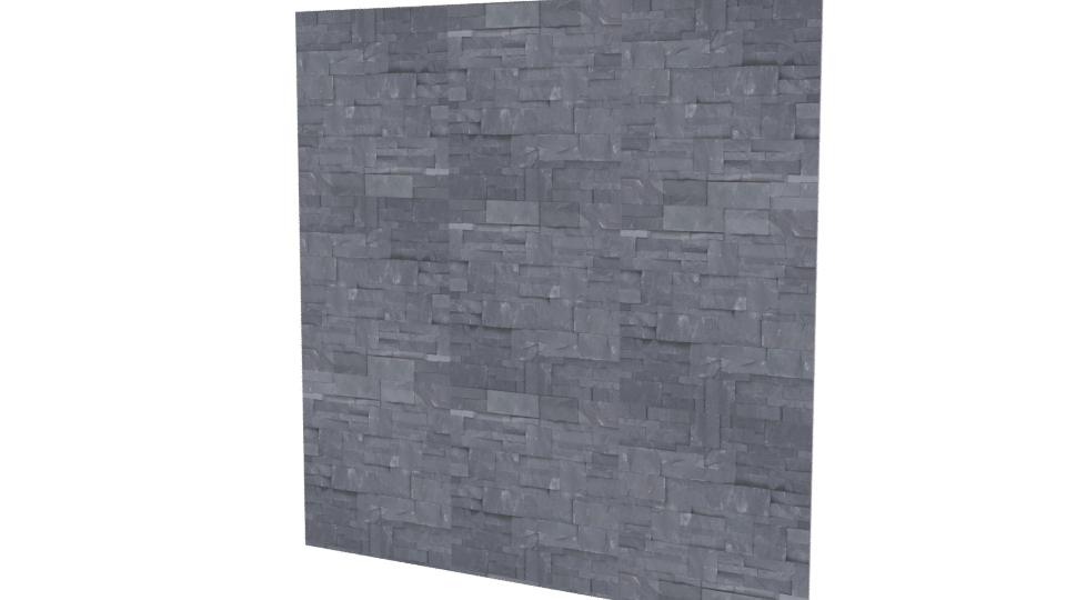 Slate Stone Wall Texture 3D - Professional 3D Model Render 12