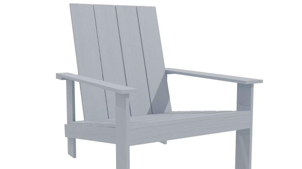 Stylish Outdoor Lounge Chair 3D - Professional 3D Model Render 10
