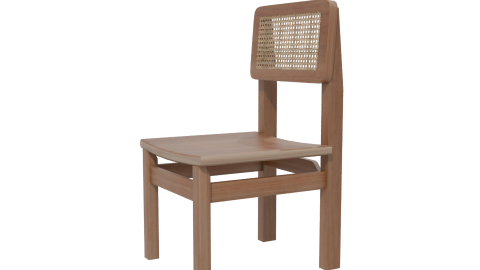 Stylish Wooden Dining Chair 3D - Professional 3D Model Render 13