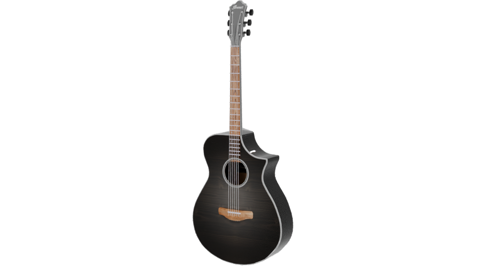 Stylized Acoustic Guitar Model 3D - Professional 3D Model Render 12