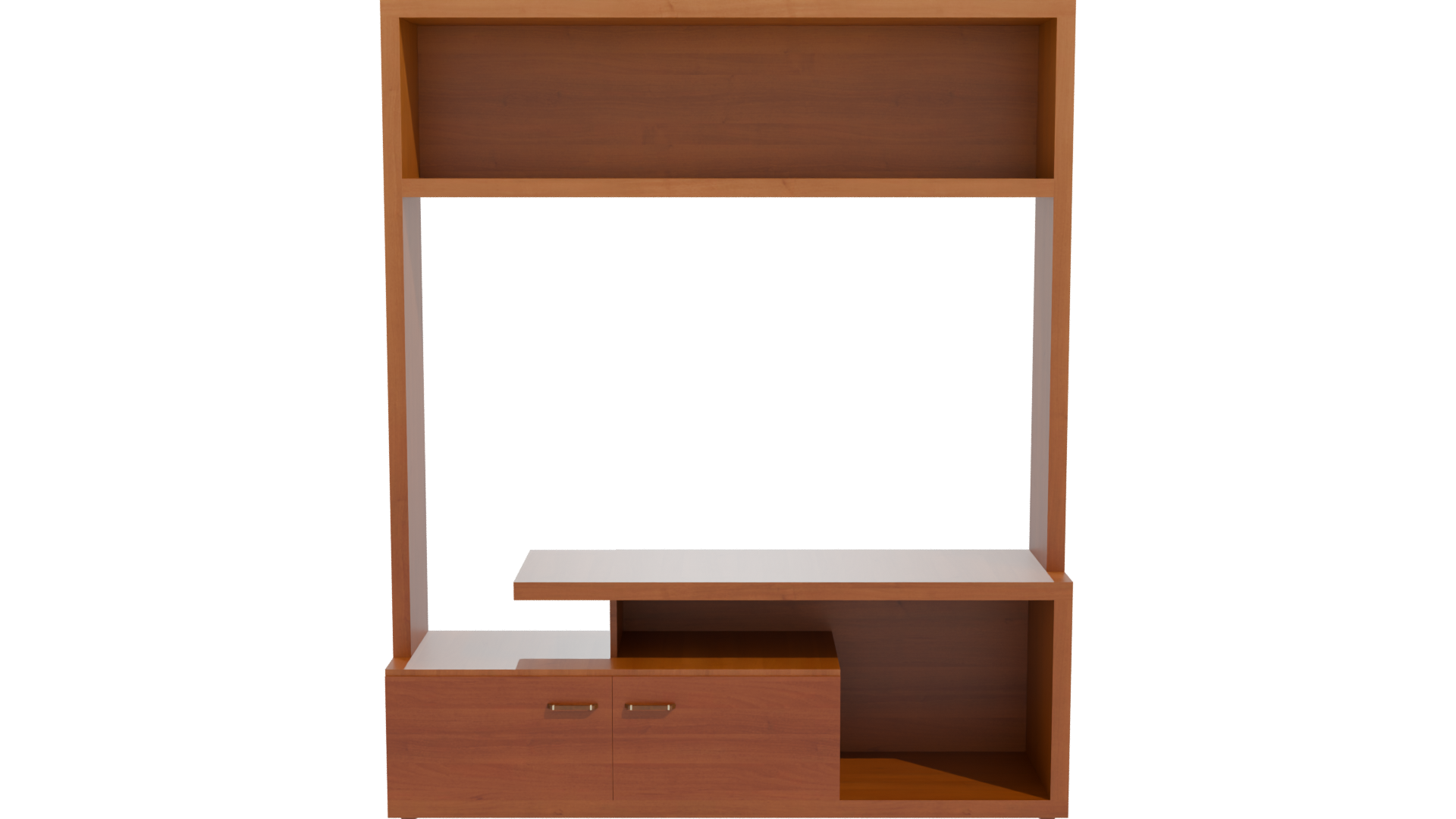 Contemporary Wooden Storage Unit 3D - Professional 3D Model Render 11