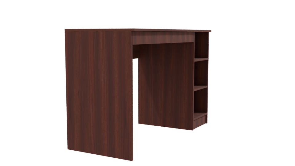 Stylish Wooden Office Desk 3D - Professional 3D Model Render 9