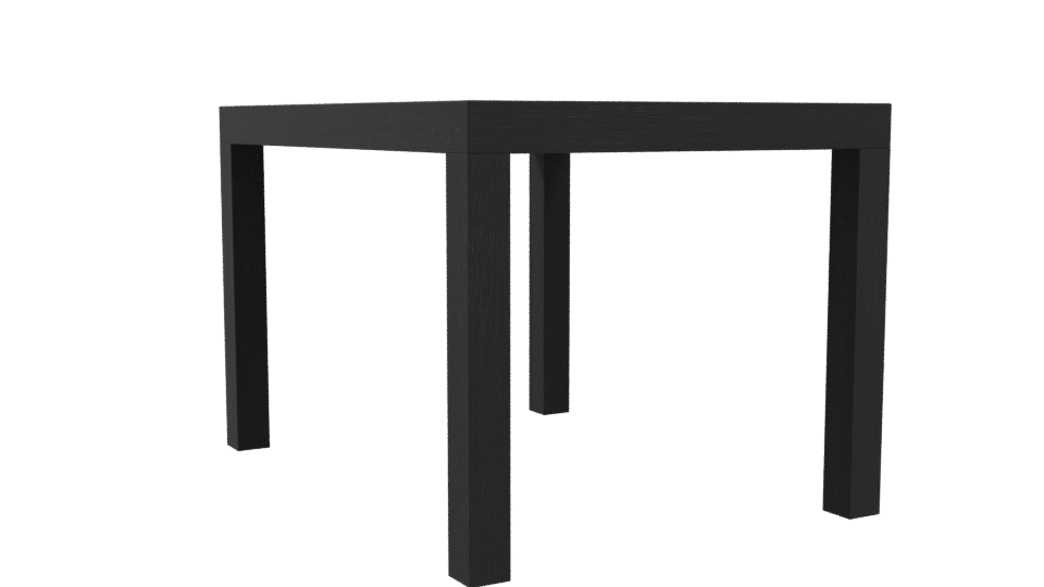 Stylish Black Wooden Table 3D - Professional 3D Model Render 4