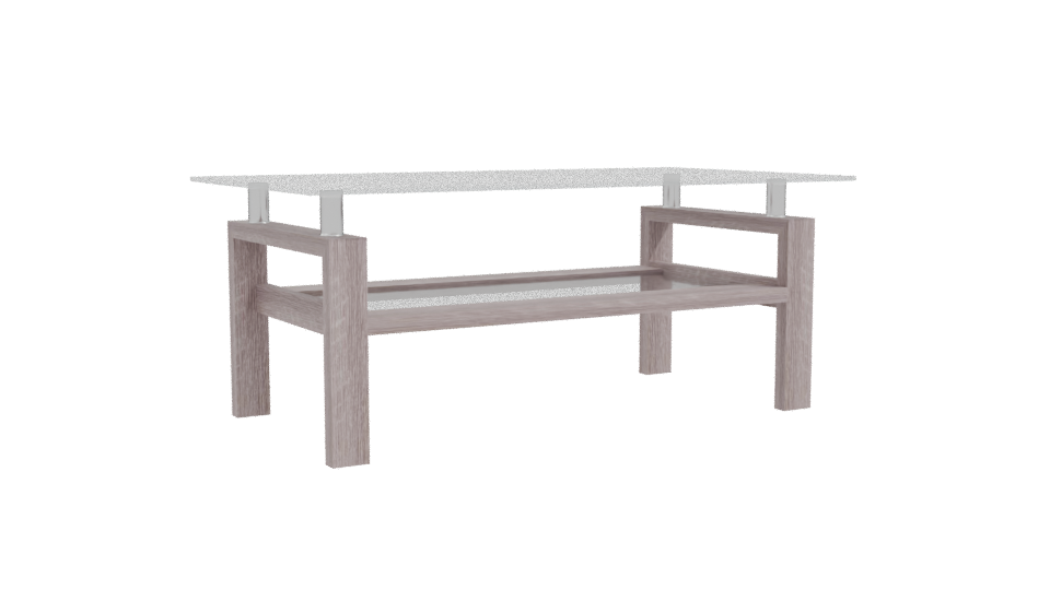 Stylish Glass Top Coffee Table - Professional 3D Model Render 10