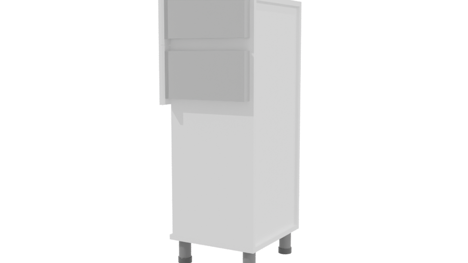 Modern 4-Drawer Storage Cabinet 3D - Professional 3D Model Render 3