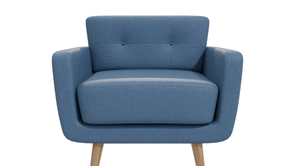 Stylish Modern Fabric Armchair 3D Model - Professional 3D Model Render 11