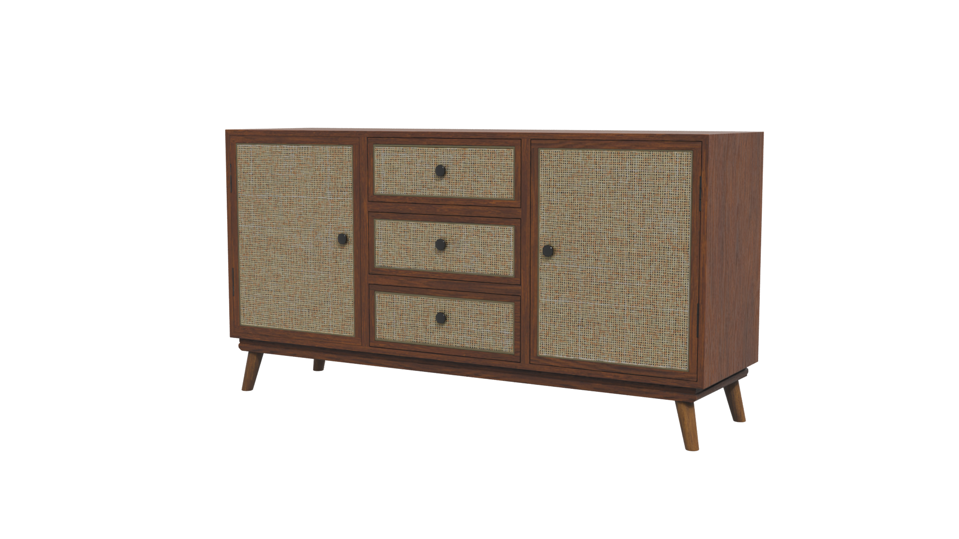 Stylish Wooden Cabinet Model - Professional 3D Model Render 12