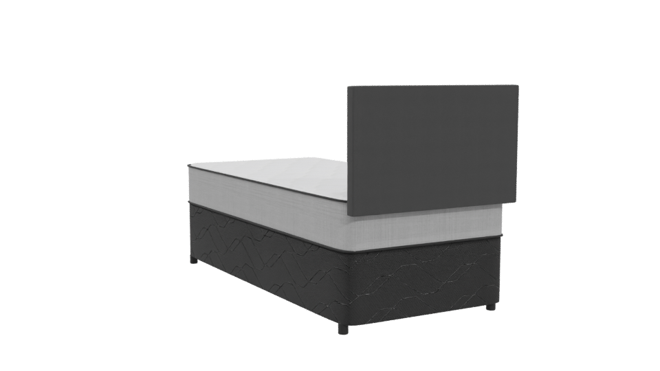 Stylish Single Bed 3D Model - Professional 3D Model Render 4