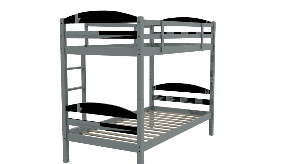 Stylish Bunk Bed 3D Model - Professional 3D Model Render 3