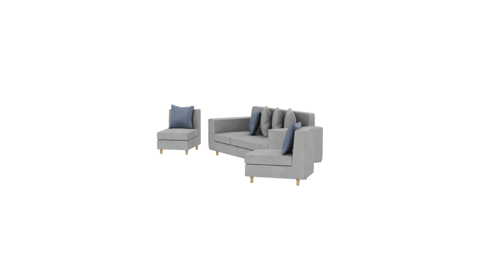 Living Room Sofa Set 3D - Professional 3D Model Render 13