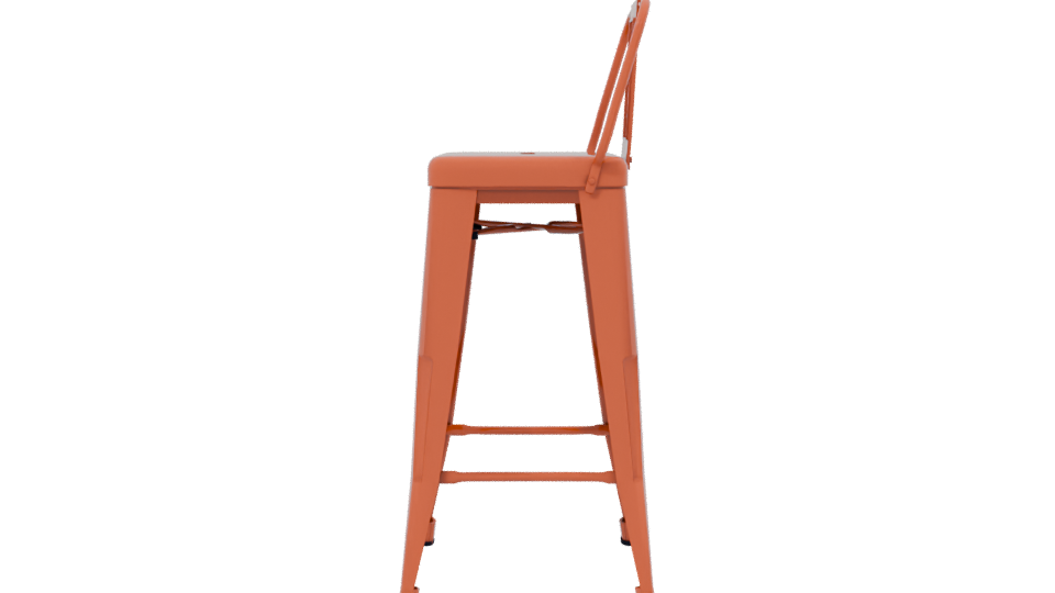 Industrial High Bar Stool 3D - Professional 3D Model Render 2