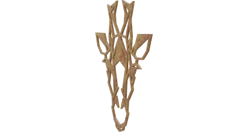 Stylized Giraffe Head Model - Professional 3D Model Render 7