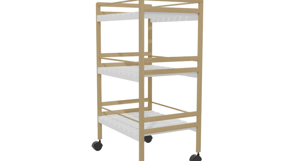Elegant Multi-Tier Storage Rack 3D - Professional 3D Model Render 13