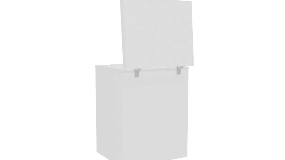 Compact Chest Freezer 3D Model - Professional 3D Model Render 4