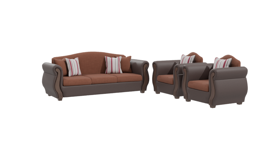 Elegant Fabric Sofa Set 3D Model - Professional 3D Model Render 10