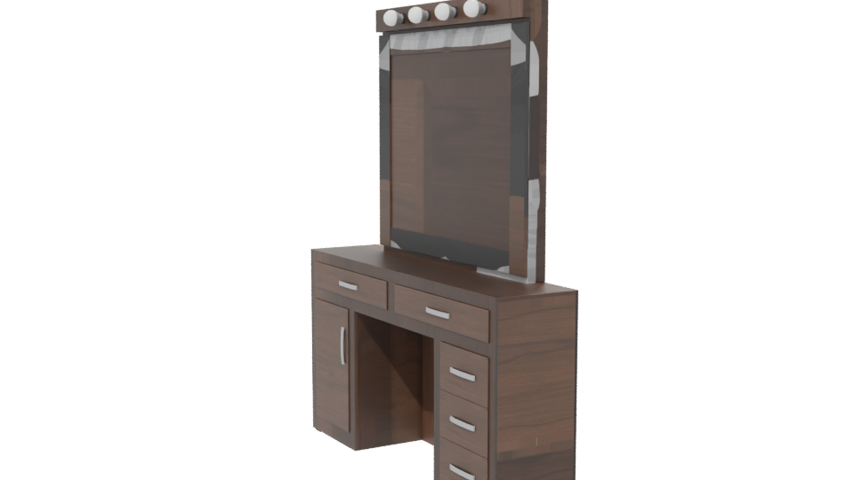 Stylish Makeup Vanity Table 3D - Professional 3D Model Render 13