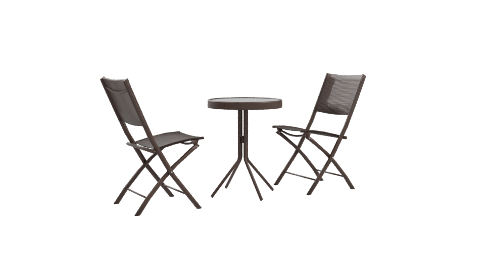 Outdoor Folding Table and Chairs 3D - Professional 3D Model Render 10