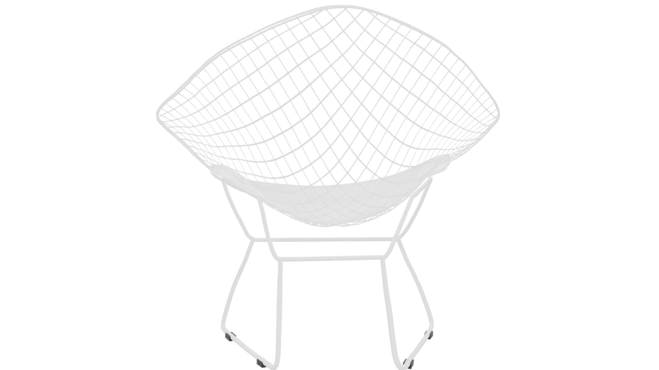Stylish Wire Mesh Lounge Chair 3D Model - Professional 3D Model Render 5