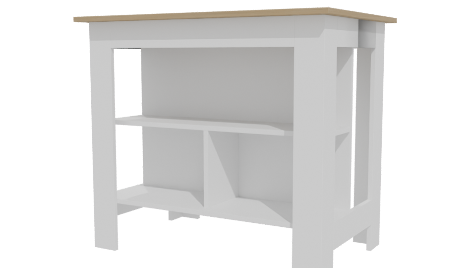 Minimalist Wooden Table Model - Professional 3D Model Render 12