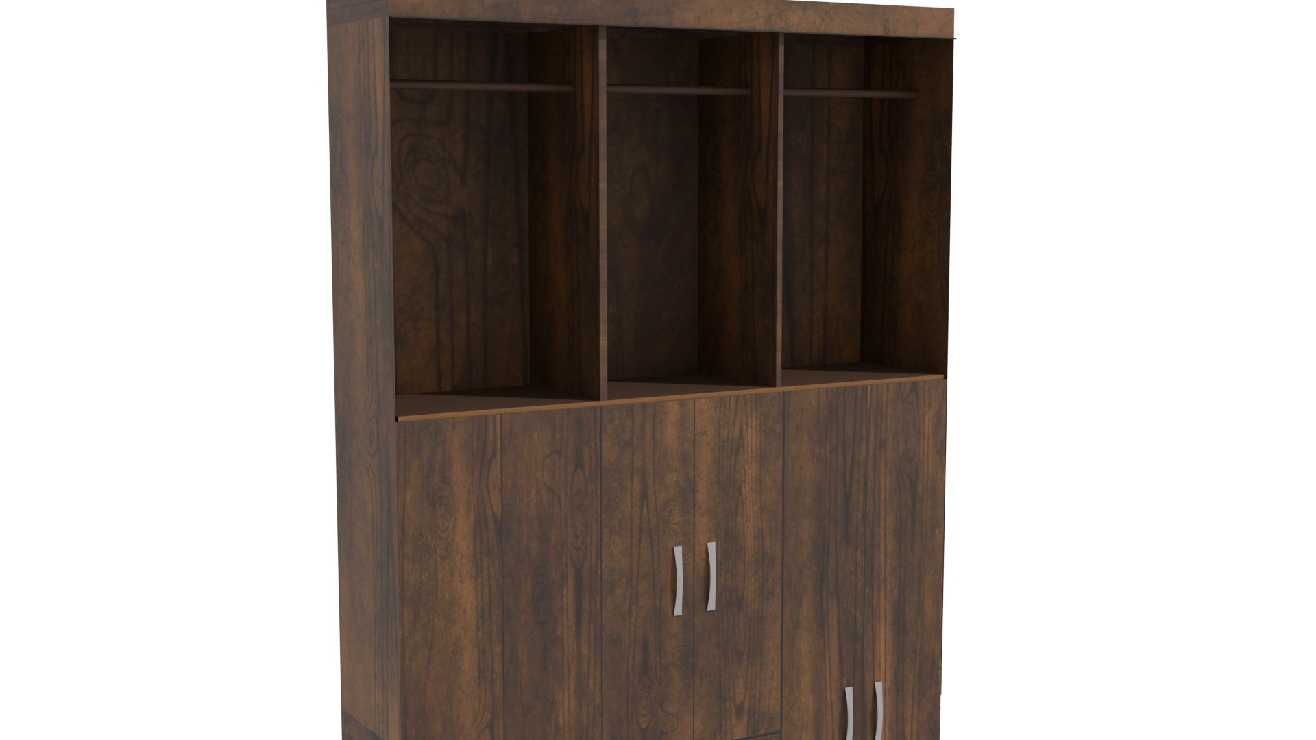 Stylish Wooden Storage Cabinet 3D - Professional 3D Model Render 10