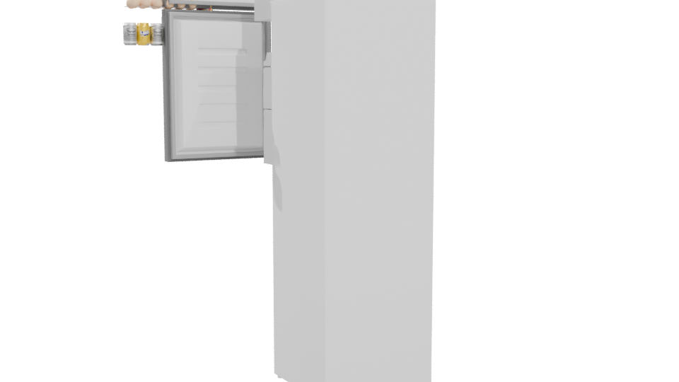 Stylish Stainless Steel Refrigerator 3D - Professional 3D Model Render 4