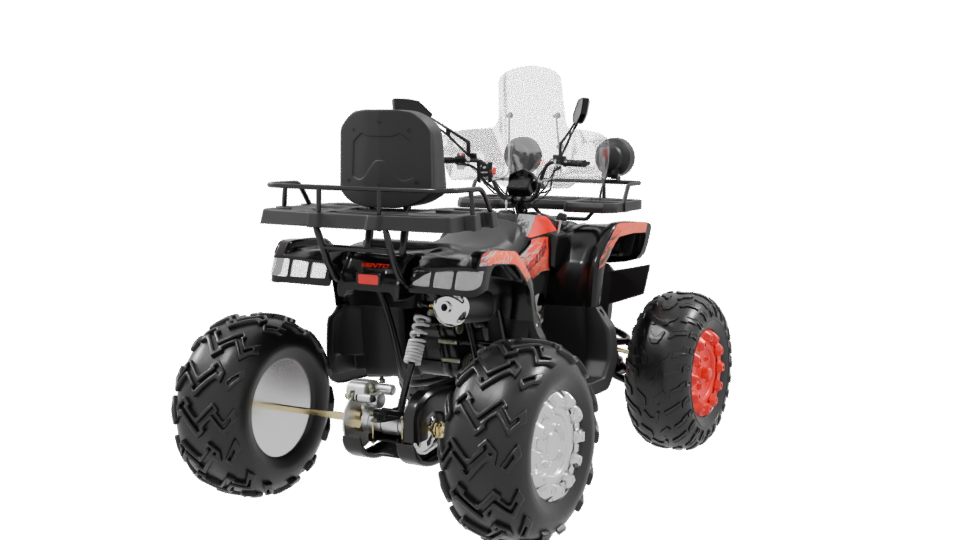 Stylized ATV Quad Bike Model - Professional 3D Model Render 9
