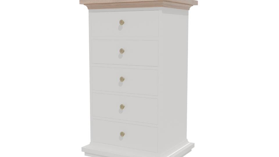 Stylish White Modern Storage Cabinet 3D Model - Professional 3D Model Render 12