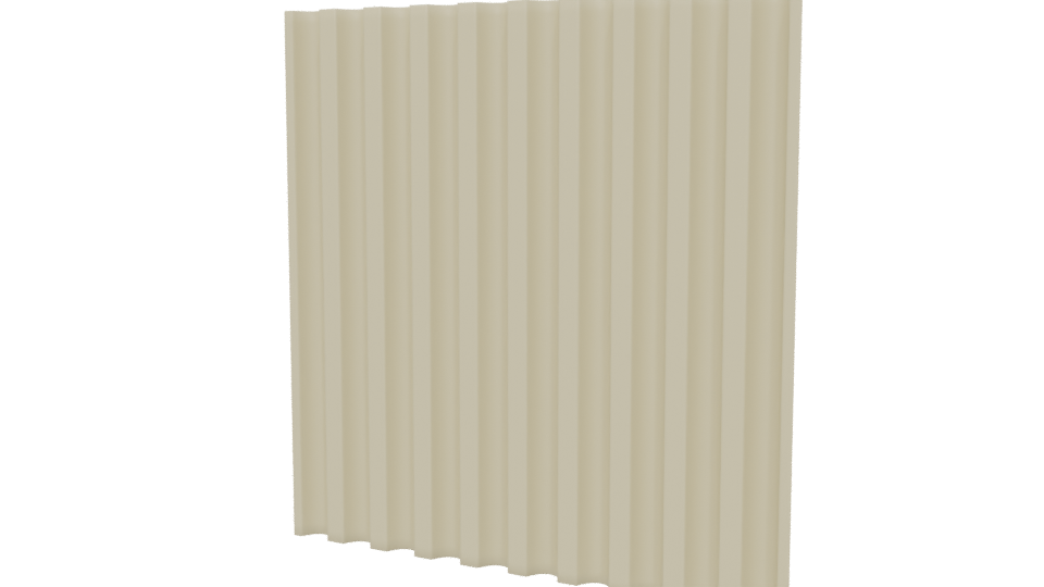 Stylized Corrugated Wall Panel 3D - Professional 3D Model Render 6