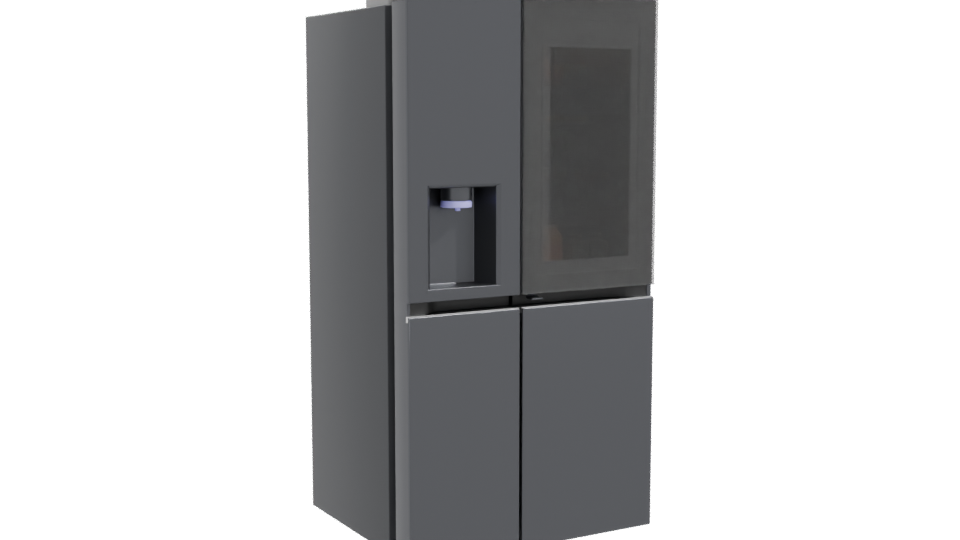 Sleek Modern Refrigerator 3D Model - Professional 3D Model Render 10