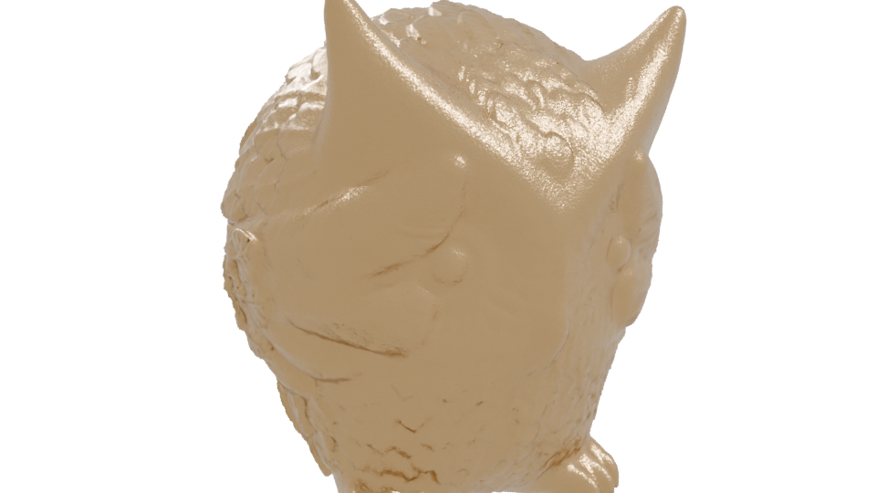 Stylized Owl Figurine 3D Model - Professional 3D Model Render 10