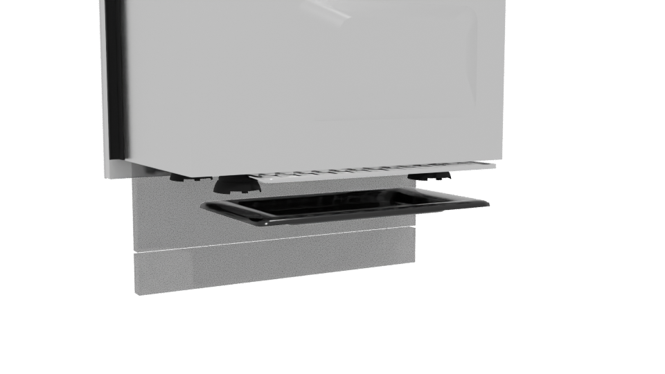 Sleek Black Microwave Oven 3D Model - Professional 3D Model Render 4