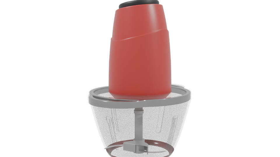 Compact Electric Food Chopper 3D Model - Professional 3D Model Render 3