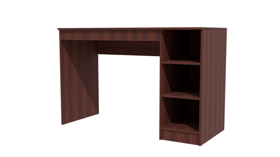 Stylish Wooden Office Desk 3D - Professional 3D Model Render 12