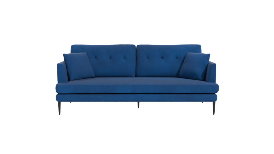 Stylish Blue Sofa Model - Professional 3D Model Render 11