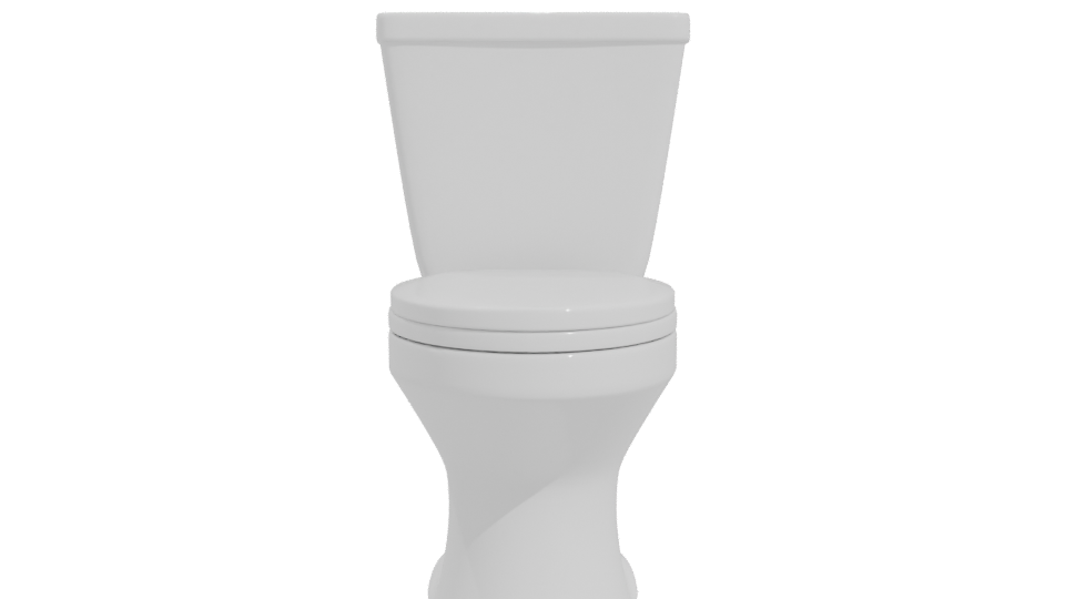 Clean White Toilet 3D Model - Professional 3D Model Render 11